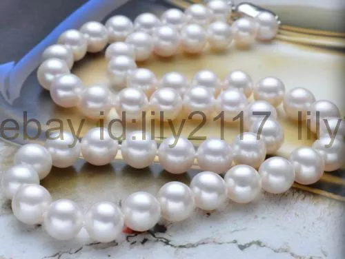 Genuine Natural 7-8mm Akoya White Cultured Pearl Beads Necklaces 18" 20" 22"