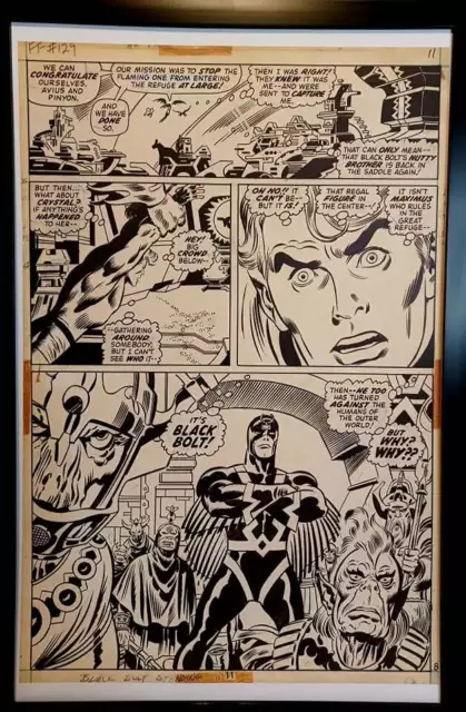 Fantastic Four #129 pg. 8 by John Buscema 11x17 FRAMED Original Art Print Marvel