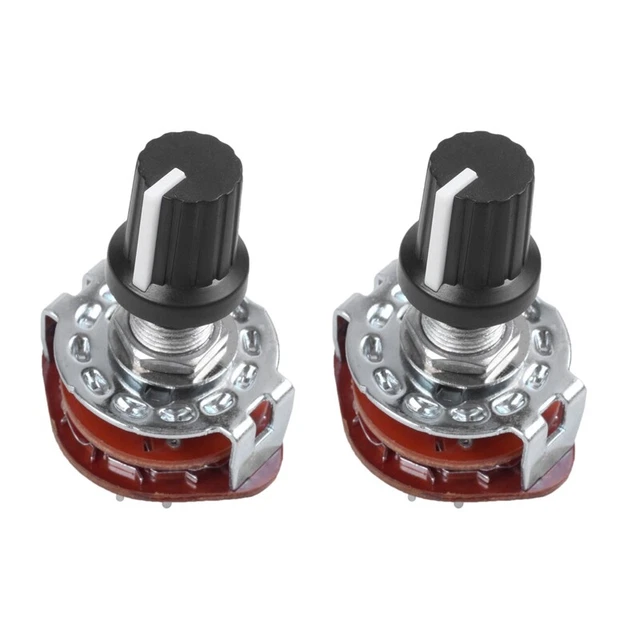 2x Electronic 4P 3T 4-Pole 3 Position 2 Deck 16-Pin Rotary SwitchK5L2