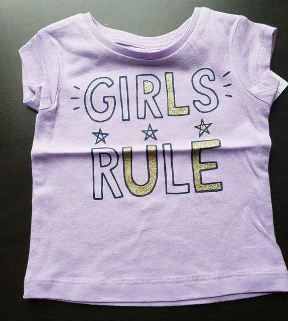 Girls Infant Carters Short Sleeve Lilac Girls Rule Size 3 Months Tee Shirt Nwt