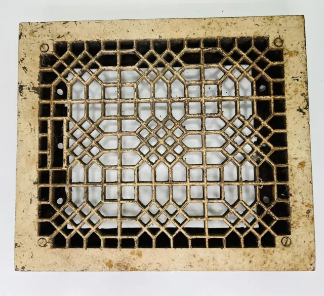 Cast Iron Floor Vent Register Air Grate Return 14 x 12 Antique