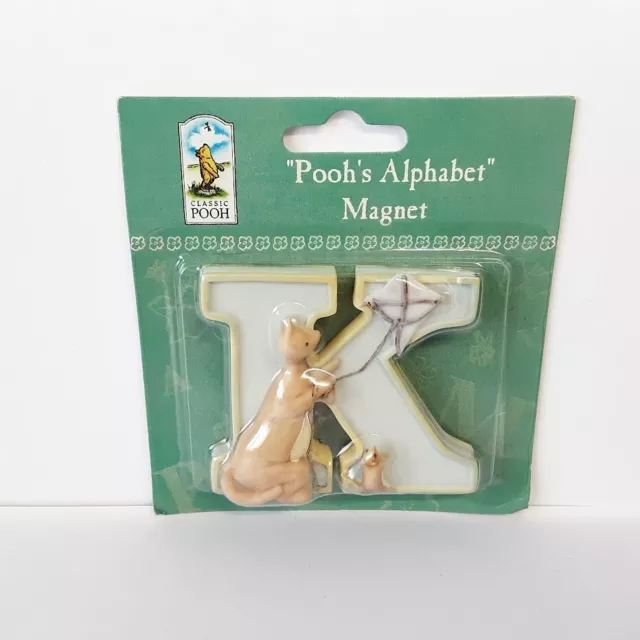 Disney Winnie The Pooh Fridge Magnet Classic Pooh's Alphabet Letter K - NEW