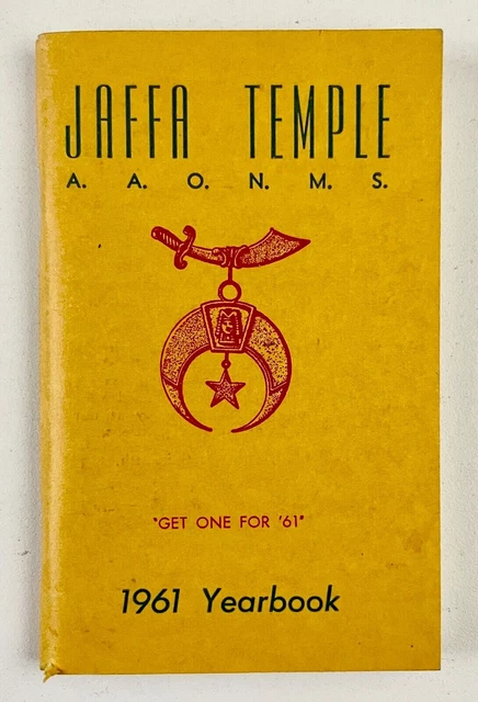 1961 Jaffa Temple AAONMS Freemasons Vintage Mini Yearbook Shrine Pennsylvania