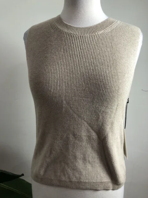 WHITE & WARREN Latte Women's Sweater Tank