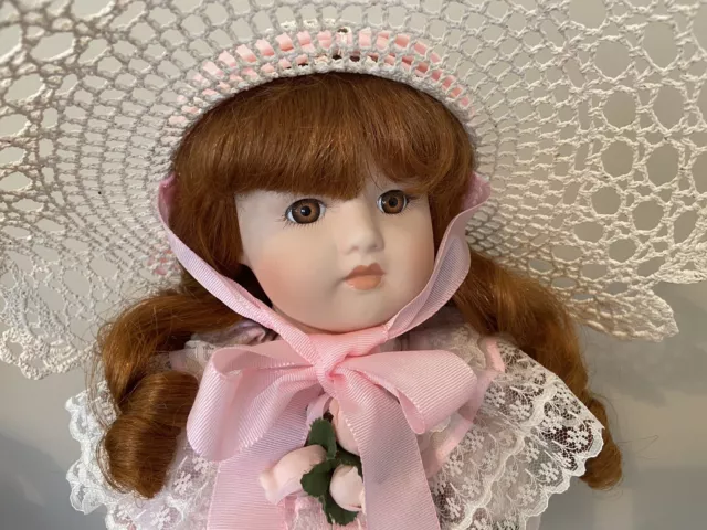 Colleen Applewhite Porcelain Doll 17 Ltd Edition #300/2500 Red Hair Glass  Eyes