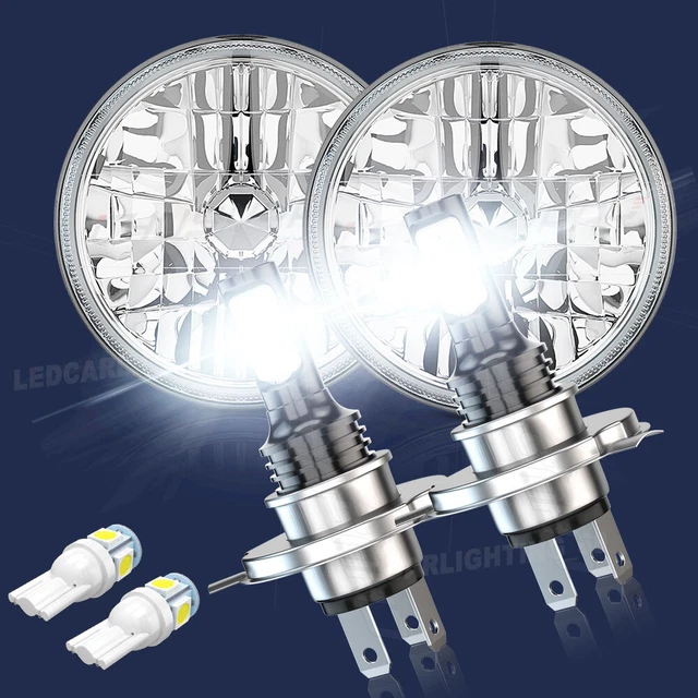 Pair 7" Inch LED Car Headlight Parts Round HI/LO Beam for Chevy Pickup Truck3100 Pair 7" Inch LED Car Headlight Parts Round HI/LO Beam for Chevy Pickup Truck3100