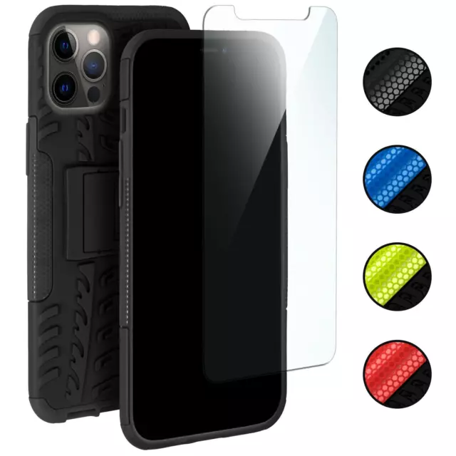 Handy Hülle für Apple iPhone 12 Pro Max Panzer Case Cover Bumper mit Schutz Glas