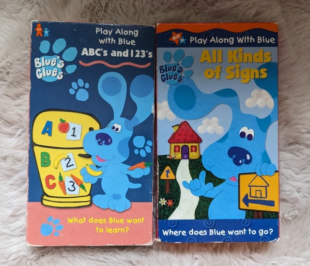 LOT OF 4 Blue’s Clues VHS Tapes ABC 123 Story Time, Arts And Crafts