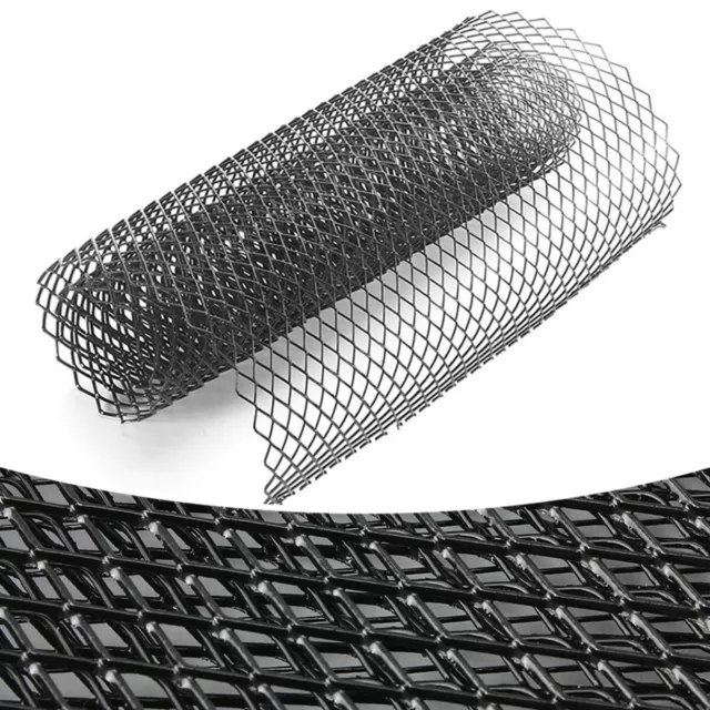 1 piece front air grille aluminum diamond mesh car modification grille black