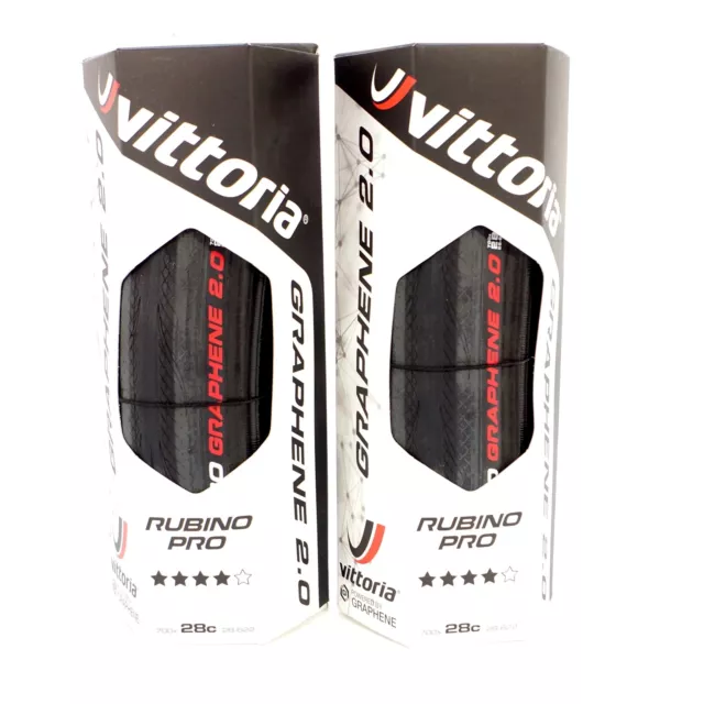 Vittoria Rubino Pro G2.0 Road Clincher Tyre 700x28C Full Black 1 Tyre or 2 Tyre