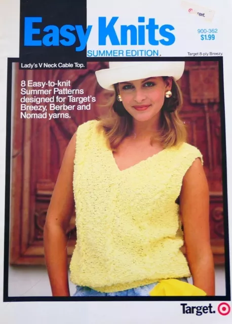 Easy Knits Summer Edition Knitting Pattern book - 8 family designs in 5 & 8ply