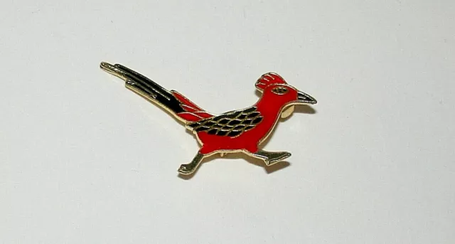 Vintage Road Runner Roadrunner Bird Hat 1970s Enamel Hat Lapel Pin New NOS