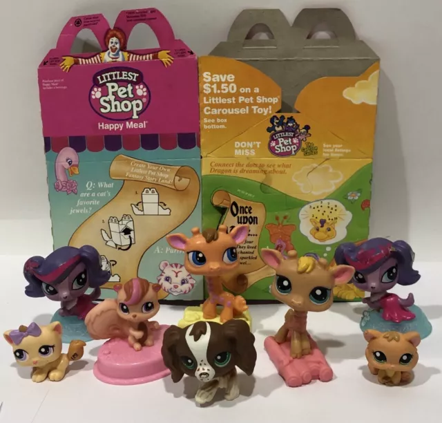 Littlest Pet Shop Happy Meal Toys Lot Of 8 Toys 1995