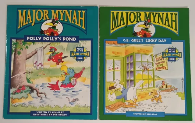 Major Mynah x2 by Ken Gray Paperback Children's Fiction Books 2002 #2 & #7