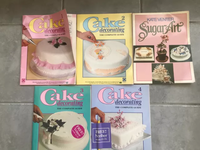 Cake Decorating - The Complete Guide Magazine Nos 1 to 4 & Kate Venter Sugar Art