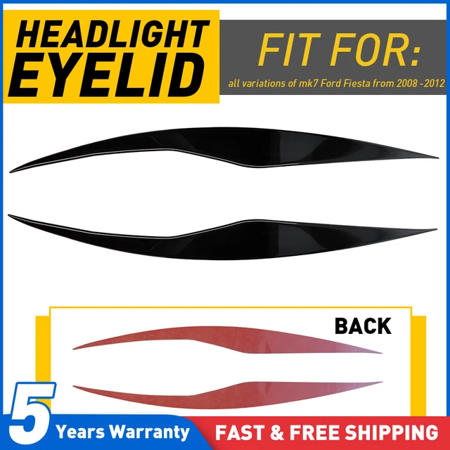 Copertura Faro Anteriore Per Ford Fiesta MK6 2008-2012 | Sopracciglio Palpebra Auto | Accessorio Tuning - Foto 6