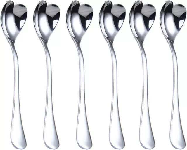 Mini Coffee Spoons, Demitasse Spoons, Heart Shaped Spoons, 4.9-Inch18/10 Stainle