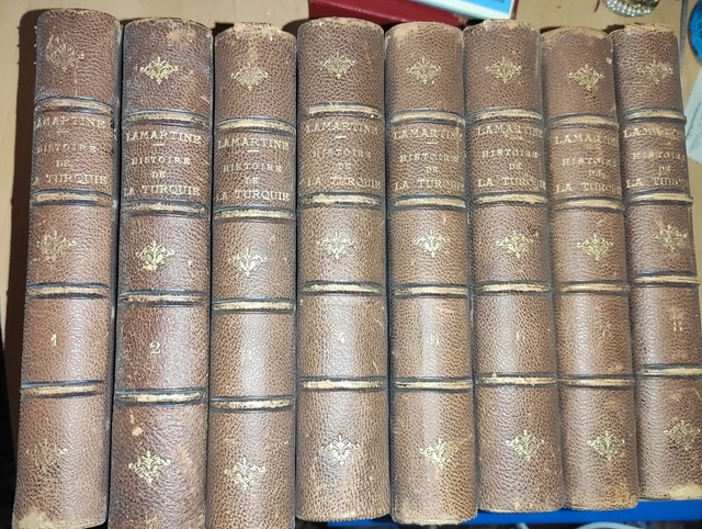 Histoire De La Turquie Par Lamartine - Tomes 1 à 8 (1854-1855) - Édition D'occasion En état Correct