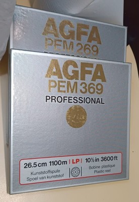 4x Bobine AGFA PEM 369 PROFESSIONAL 26.5 cm 1100 m LP 10.5 in 3600 ft New reel   