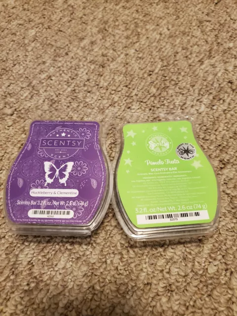Scentsy Wax Bar Melts 3.2 FL OZ Lot Of 6 Huckleberry & Clementine Plus More