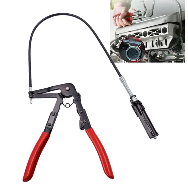 Long Reach Flexible Fuel Oil Water Hose Clamp Pliers Removal Locking Tool