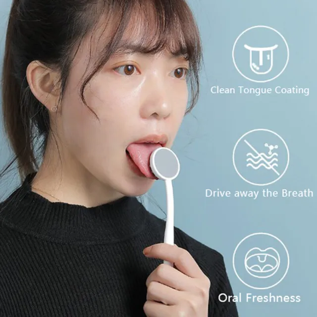 Tongue Cleaner Brush Toothbrush Fresh Breath Silicone Tongue Scraper Oral C-7H