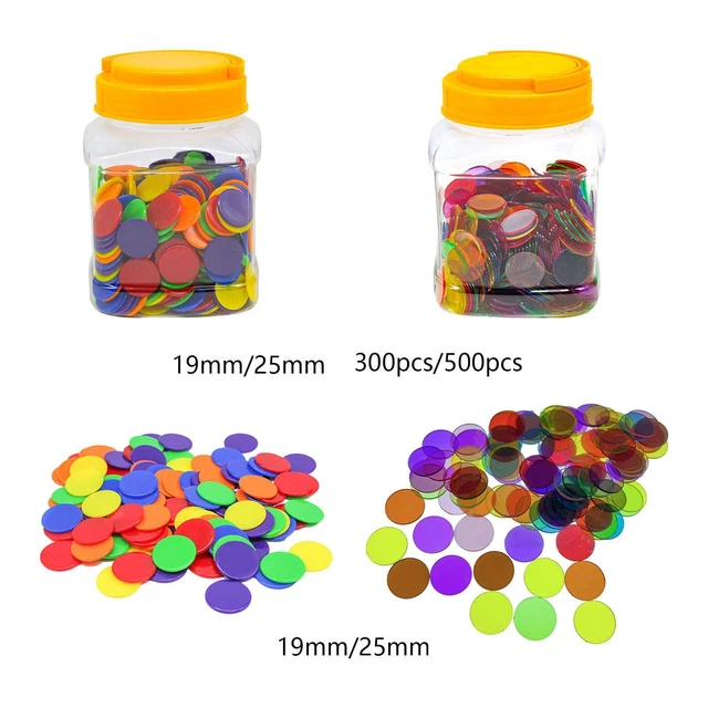 PACK OF 100 math counters for children in different colors for ...