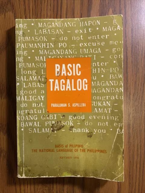 Lessons BASIC TAGALOG Book Learning Filipino Language Aspillera Philippines 1985