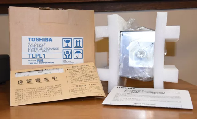 Toshiba Japan TLPL1 LCD Projector Lamp Unit and Housing Original NEW-in-Box!