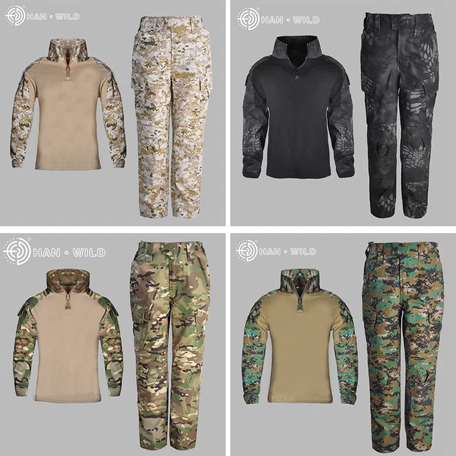 Children Military Tactical Costumes Camouflage Suit Outdoor Training Uniforms