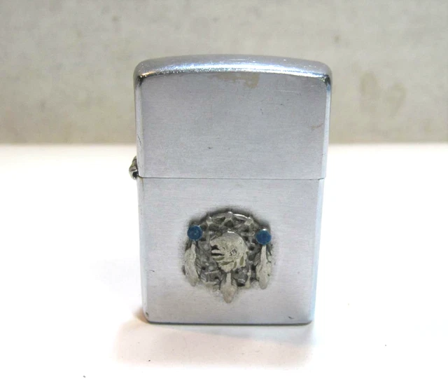 2004 Zippo Lighter Indian Dream Catcher with Feathers WORKS - Monogrammed