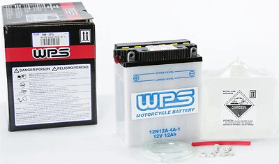 WPS Conventional 12V Standard Battery with Acid Pack 12N12A-4A-1 490-2115