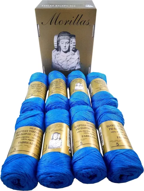 Caja con 8 Zepelines Nº8 Colores Sólidos Hilo Perlé 100% Egipcio para  Crochet