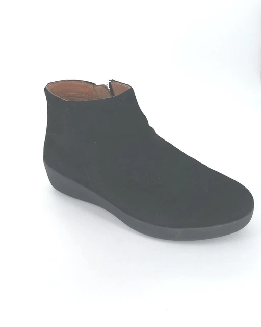 2159 Fitflop Womens Sumi Black Suede Ankle Bootie Size 8.5 US