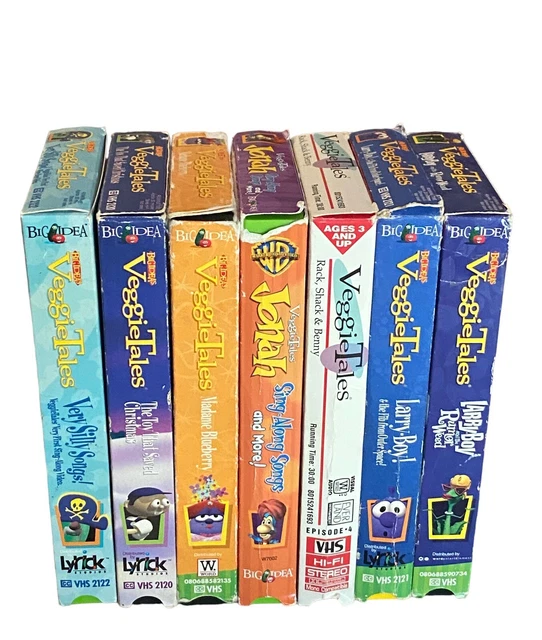 VEGGIETALES VHS TAPES Lot of 7 Children Christian Family Values Veggie