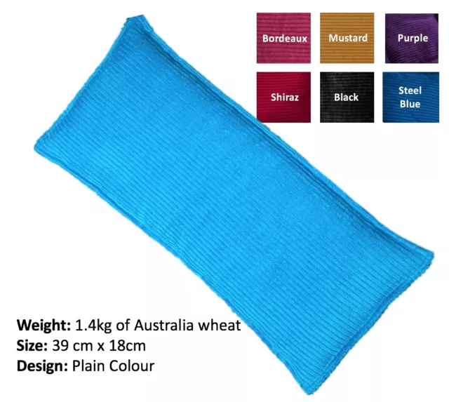 Wheat Bag 1.4kg Heat Bag Heat Pack Heavy 39x18cm Purple Blue Black