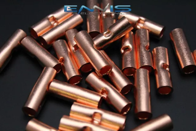 6 Gauge Copper Butt Connector 10 Pk Crimp Terminal Awg Battery Cur6 2