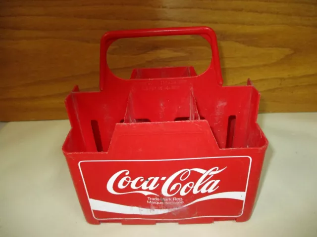 Vintage Coca Cola Canada Plastic 6 Pack Coke Case Bottle Carrier 1980 Scepter