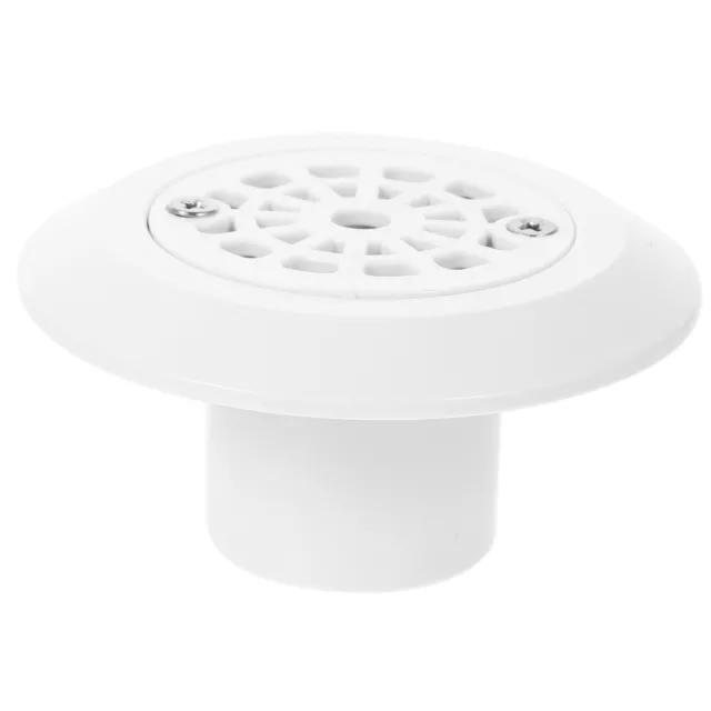 White Plastic Swimming Pool Drain Water Entering Outlet Backwater