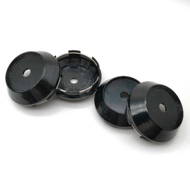Universal Black Wheel Hub Car Center Hub Cover Set of 4 Durable ABS Plastic