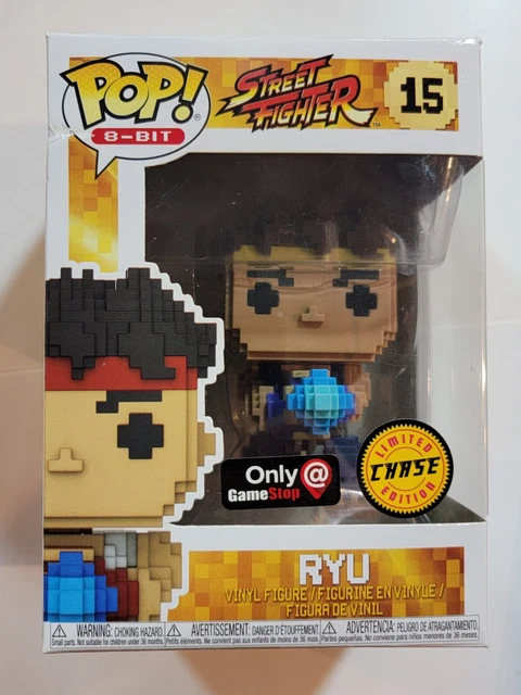 Street Combattente 8-Bit Ryu Pop! Vinile Figura #15 Funko Gamestop Chase