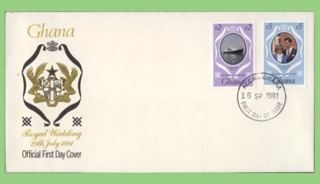 Ghana 1981 Royal Wedding (additional values) First Day Cover