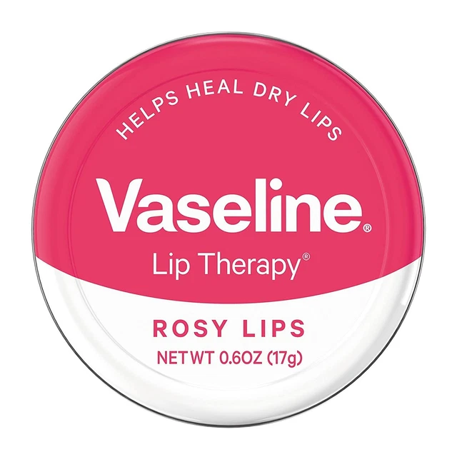 Vaseline Lip Therapy Lip Balm Tin, Rosy Lips, 0.6 Ounce