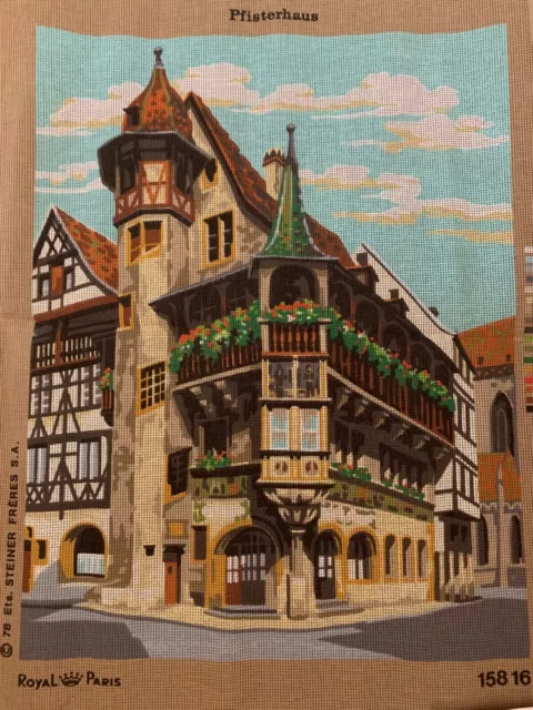 Royal Paris Pfister House Germany. Large. Vintage Tapestry  Canvas 48 x 62 cms 2