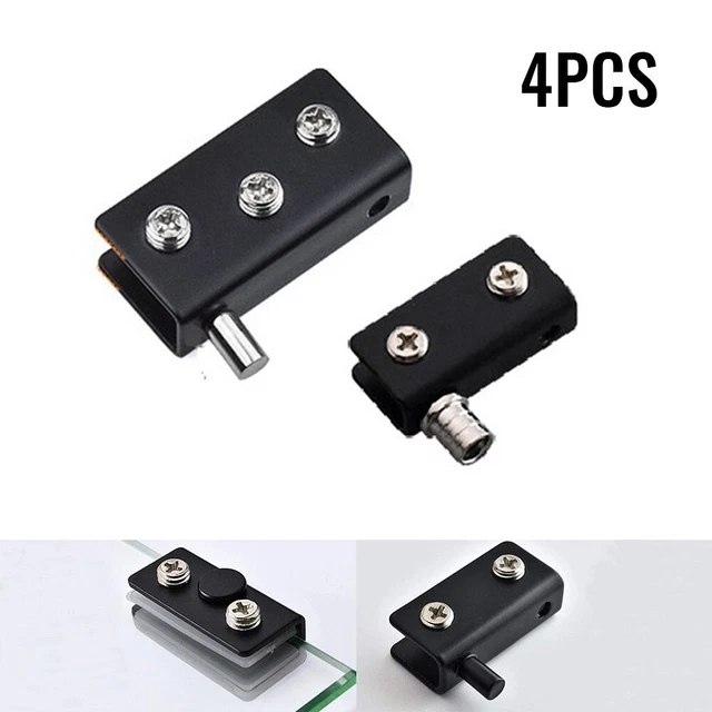 Bisagras de puerta duraderas 4 piezas metal negro 4 ud. Articulación giratoria de acero inoxidable