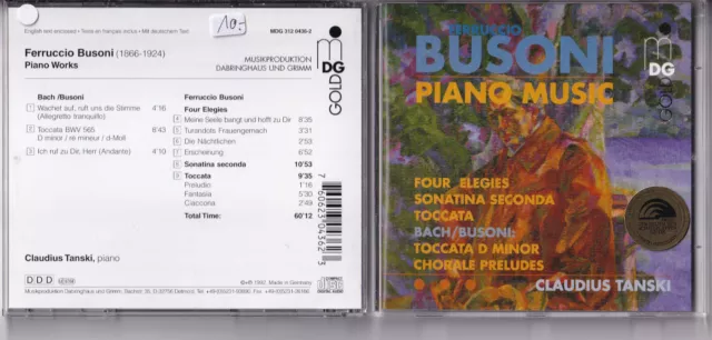 Ferruccio Busoni, Claudius Tanski – Piano Music CD MDG near mint