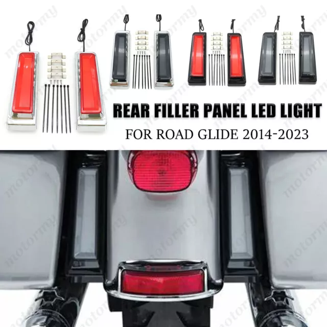 LED SADDLEBAG FILLER Panel Lights For Harley Road Glide Limited FLTRK ...
