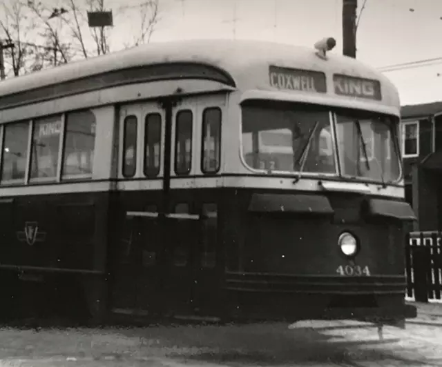 Toronto Transit Commission TTC #4034 Coxwell King PCC Streetcar Trolley Photo