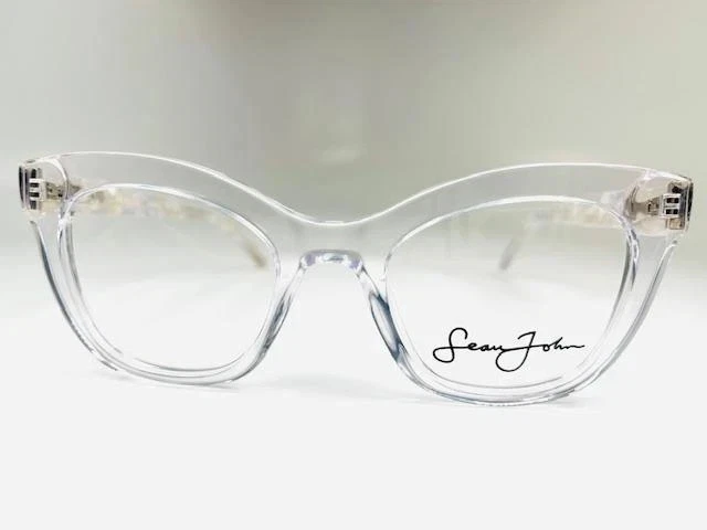 NEW SEAN JOHN SJLO 612E 971 Clear Crystal & Gold Eyeglasses  display picture 2