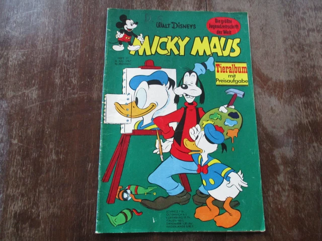 Micky Maus Heft 27/1967, mit Sammelgutschein und Fußball-Sammelbildern ...